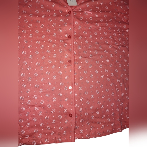 Basic button down 100% cotton PJ top only . Nwt . - Picture 5 of 5